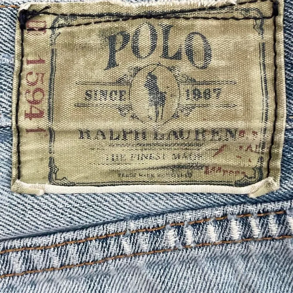 Vintage 90s Y2K Polo Ralph Lauren 15941 Straight Leg Jeans 30x30 Light Wash